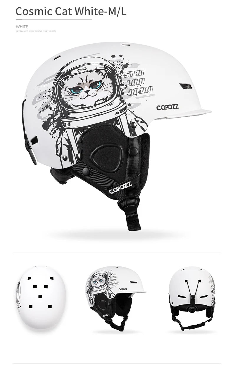 COPOZZ Graphic Art Ski & Snowboard Helmet (CE Certified)