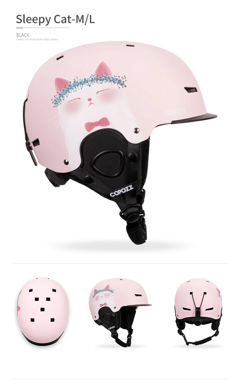 COPOZZ Graphic Art Ski & Snowboard Helmet (CE Certified)
