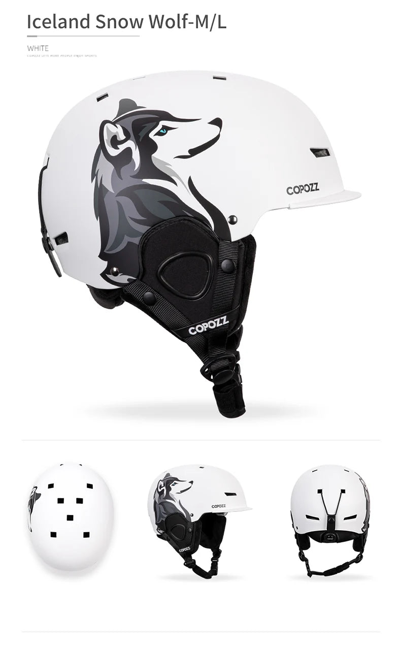 COPOZZ Graphic Art Ski & Snowboard Helmet (CE Certified)