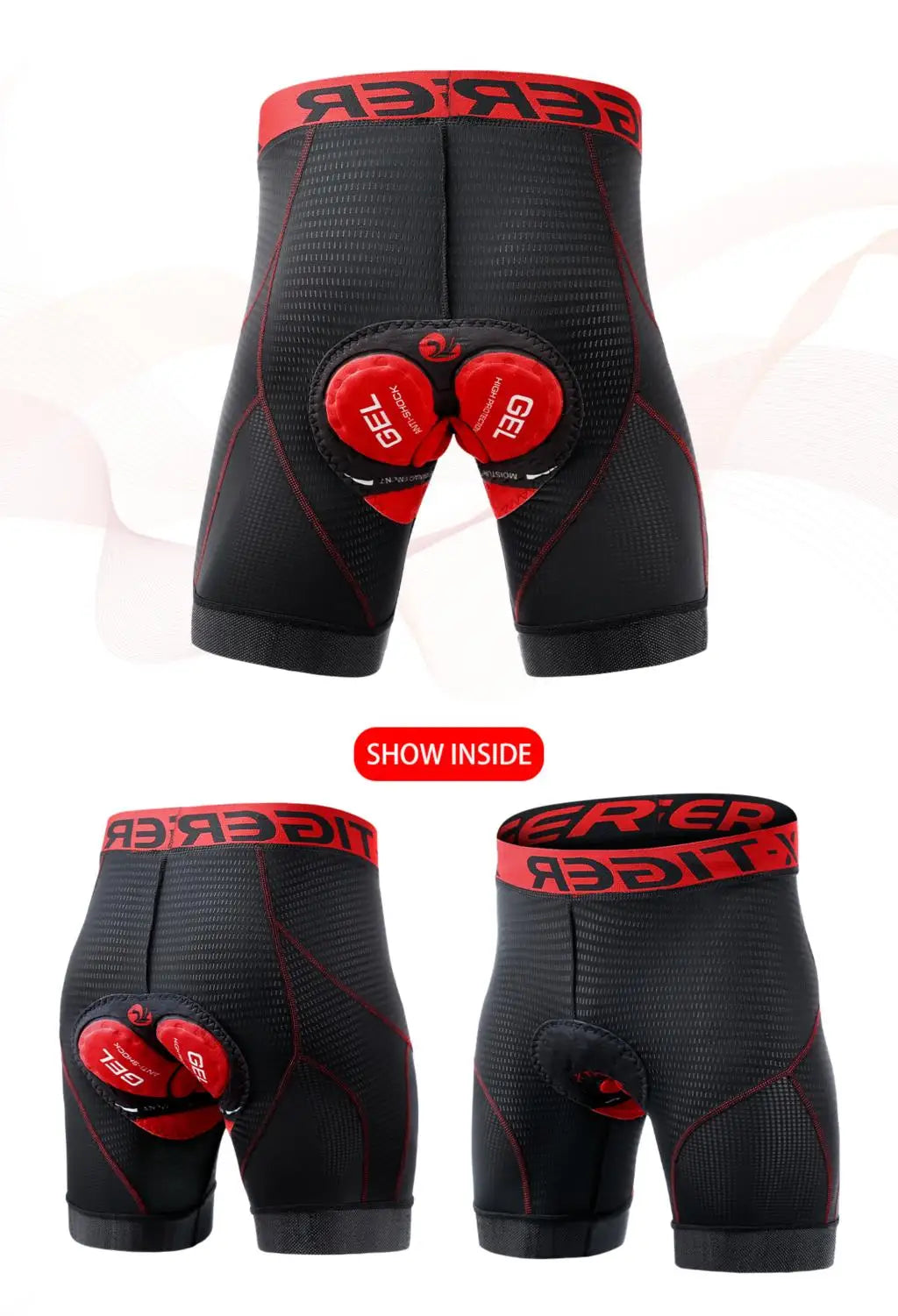 X-TIGER 5D Padded Cycling Underwear Shorts (6-Hour Support)