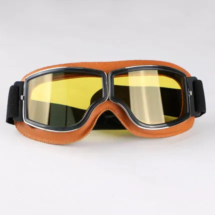 Vintage Leather Motorcycle & Ski Goggles