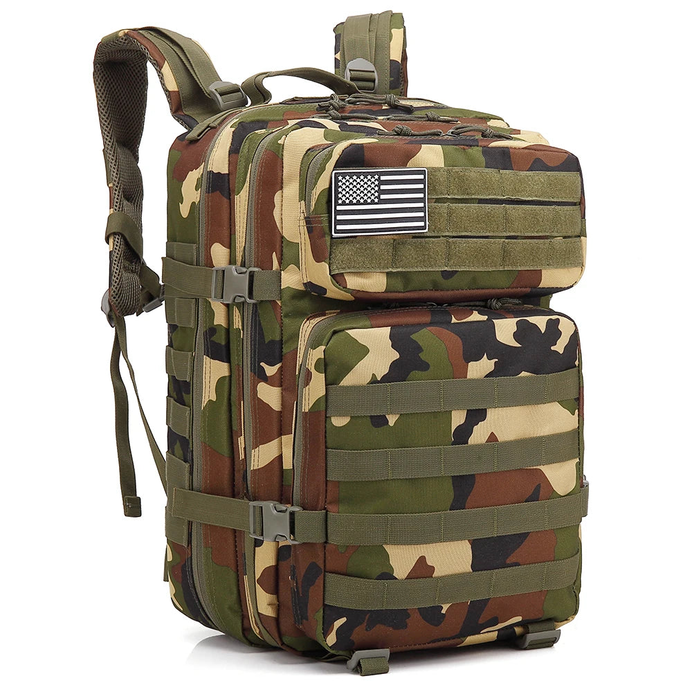 45L Tactical MOLLE Backpack for Hiking & Trekking