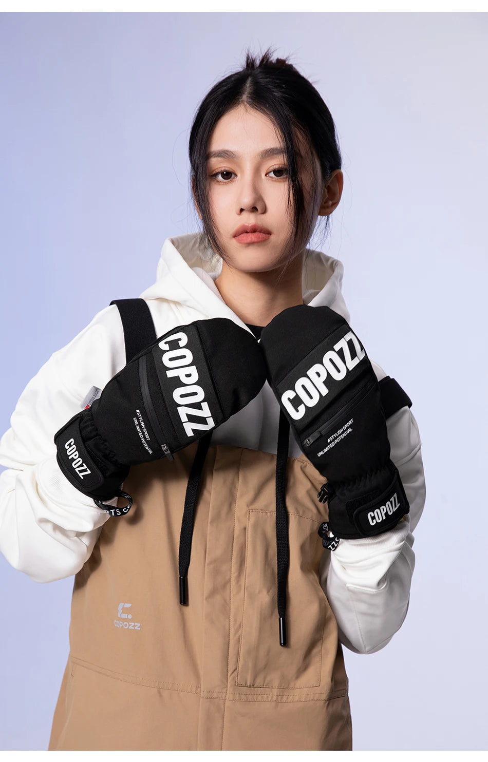 COPOZZ 3M Thinsulate Waterproof Ski Mittens