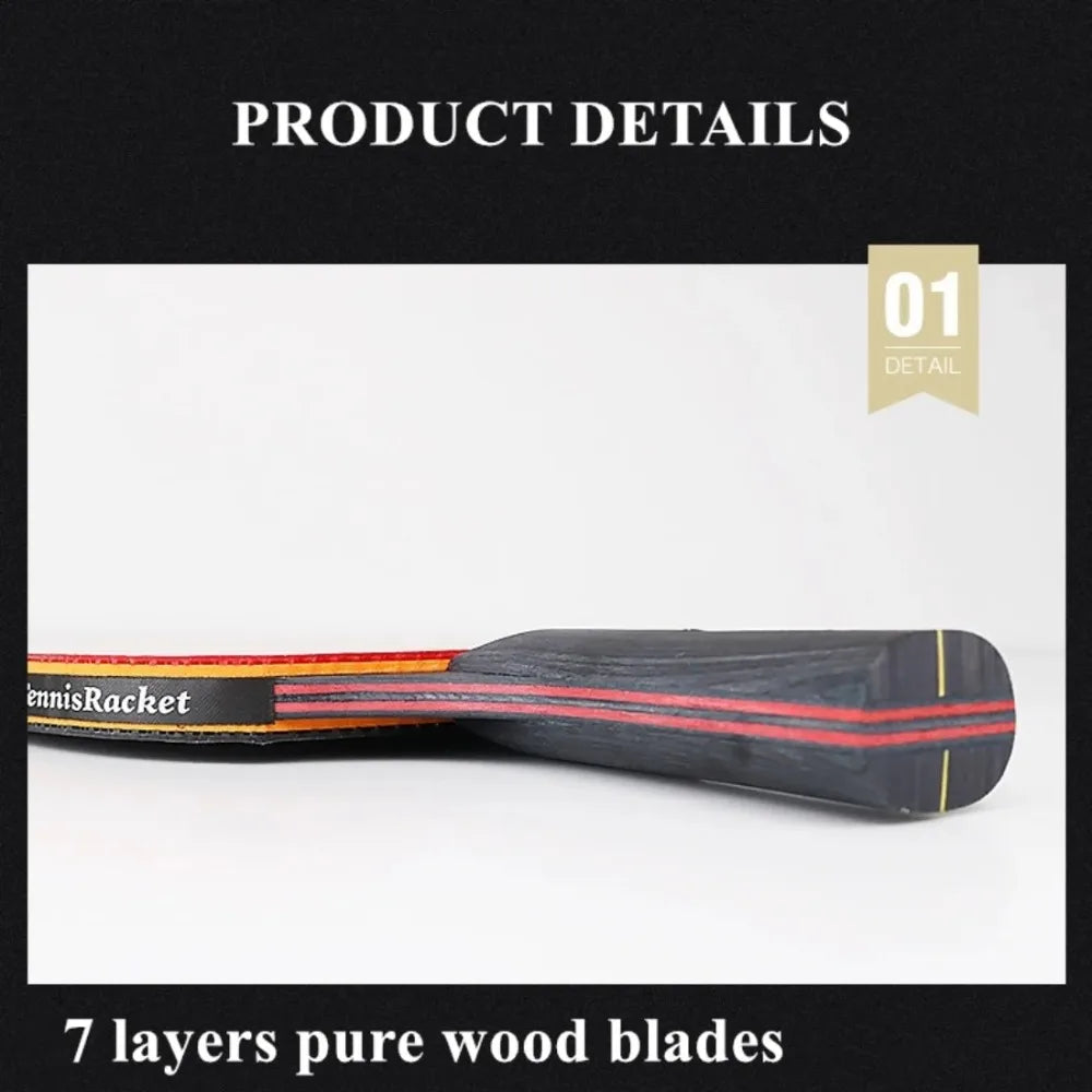Professional Table Tennis Racket Set 2PCS - 5/6 Star