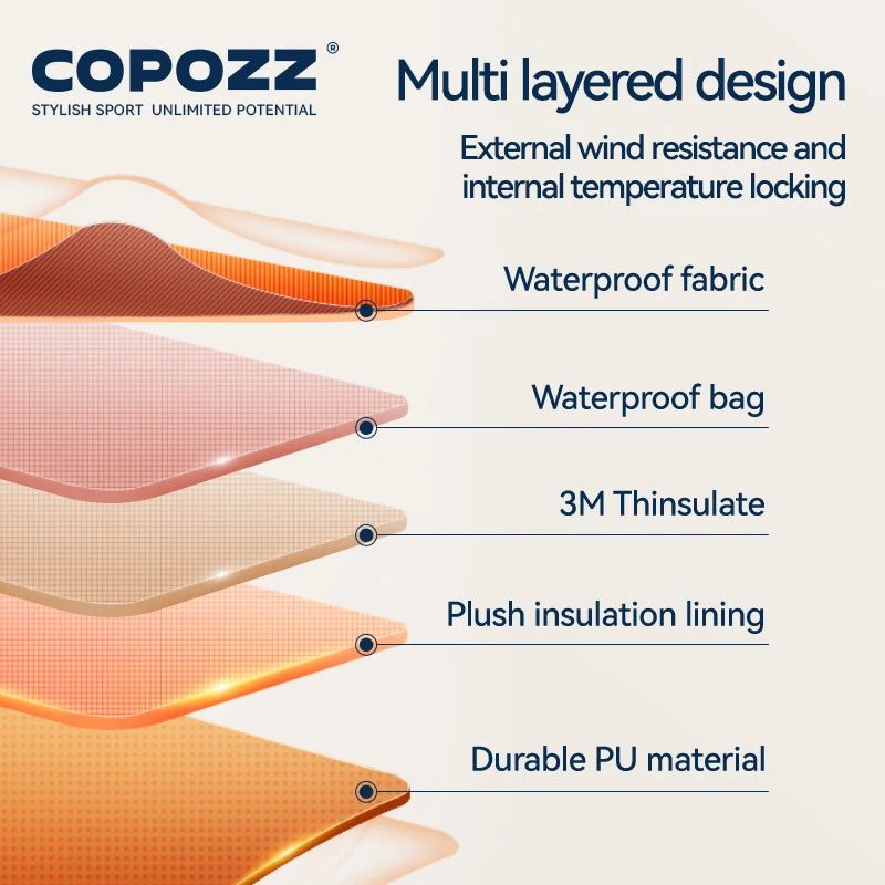COPOZZ 3M Thinsulate Waterproof Ski Mittens