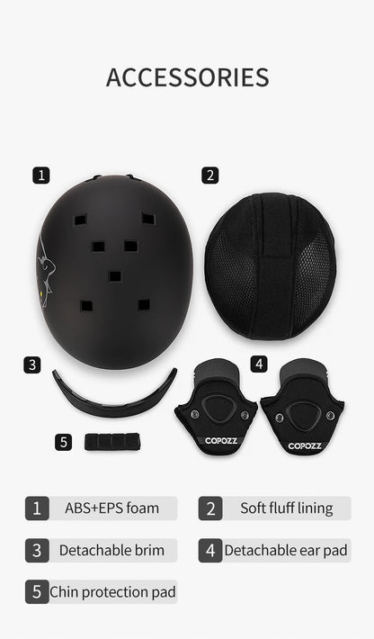 COPOZZ Graphic Art Ski & Snowboard Helmet (CE Certified)