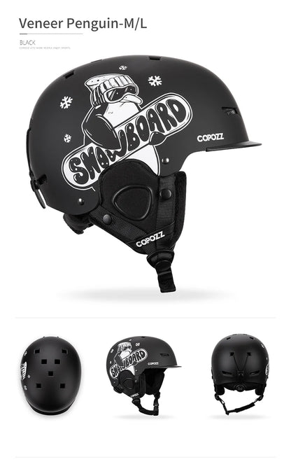 COPOZZ Graphic Art Ski & Snowboard Helmet (CE Certified)