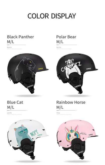 COPOZZ Graphic Art Ski & Snowboard Helmet (CE Certified)