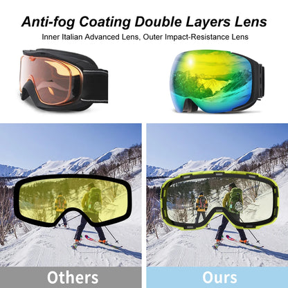 COPOZZ Magnetic Ski & Snowboard Goggles (2-Second Lens Change)