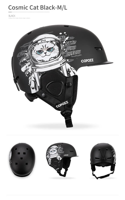 COPOZZ Graphic Art Ski & Snowboard Helmet (CE Certified)