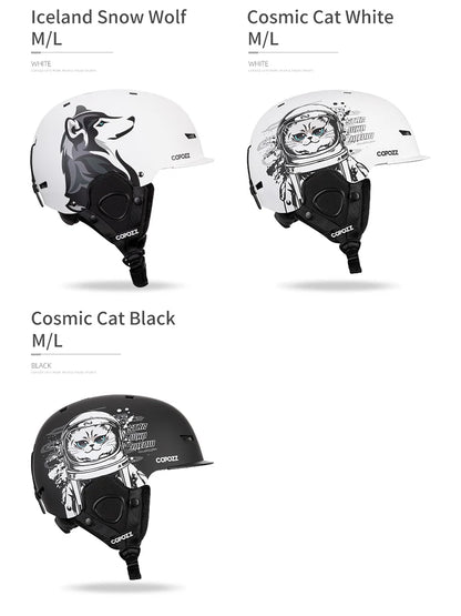 COPOZZ Graphic Art Ski & Snowboard Helmet (CE Certified)