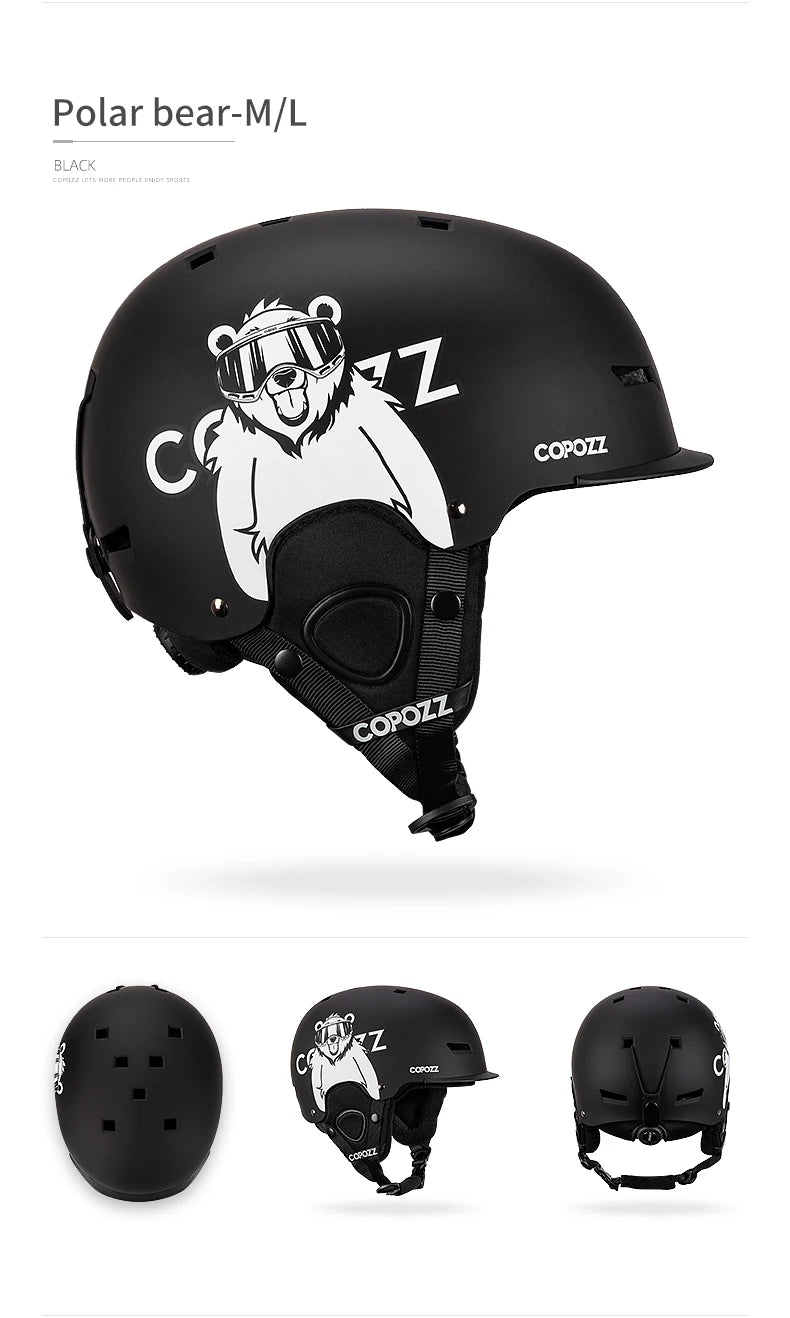 COPOZZ Graphic Art Ski & Snowboard Helmet (CE Certified)