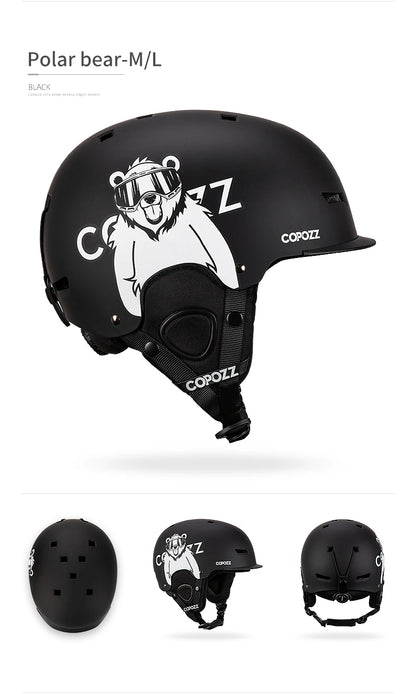 COPOZZ Graphic Art Ski & Snowboard Helmet (CE Certified)