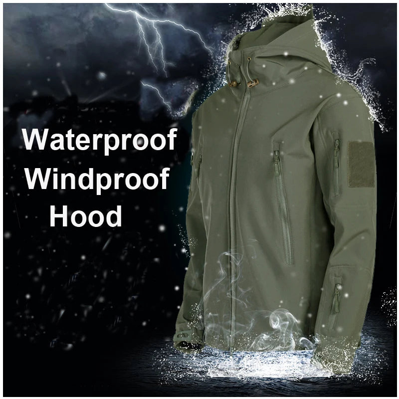 Waterproof Fleece-Lined Softshell Jacket & Pants Set