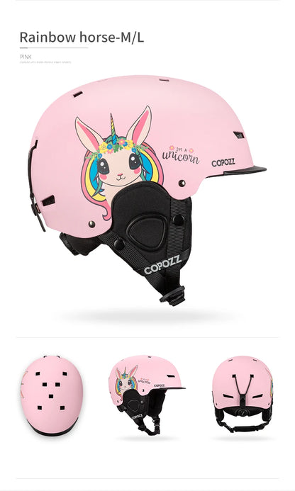 COPOZZ Graphic Art Ski & Snowboard Helmet (CE Certified)