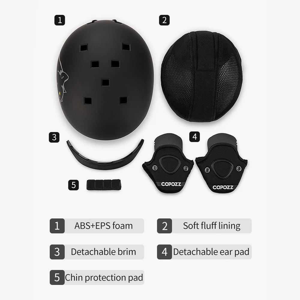 COPOZZ Graphic Art Ski & Snowboard Helmet (CE Certified)