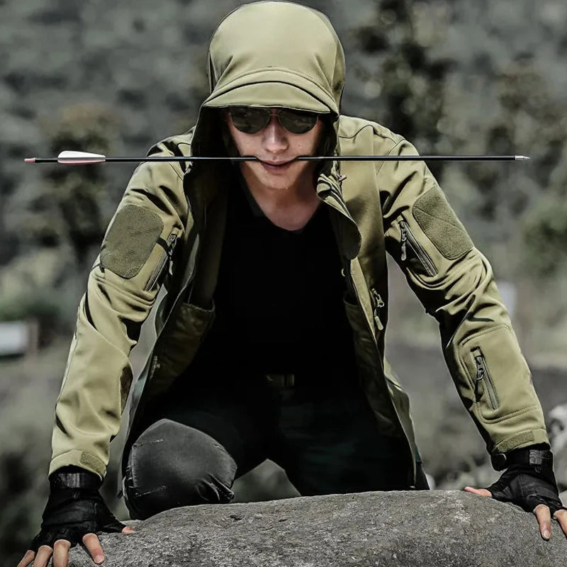 Waterproof Fleece-Lined Softshell Jacket & Pants Set