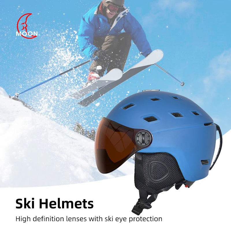 MOON Professional Ski & Snowboard Helmet (with Optional Visor)