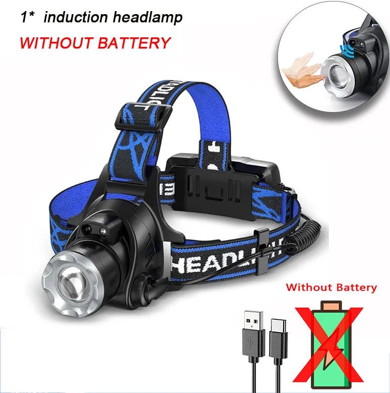 High-Power LED Headlamp (Rechargeable & Waterproof)