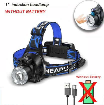 High-Power LED Headlamp (Rechargeable & Waterproof)