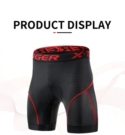X-TIGER 5D Padded Cycling Underwear Shorts (6-Hour Support)