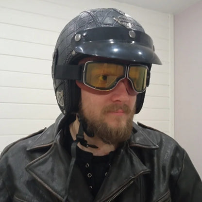 Vintage Leather Motorcycle & Ski Goggles