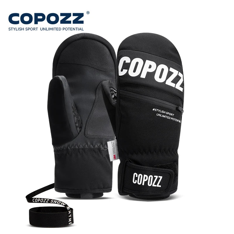 COPOZZ 3M Thinsulate Waterproof Ski Mittens