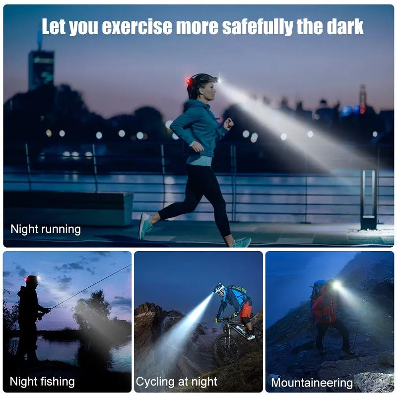 High-Power LED Headlamp (Rechargeable & Waterproof)