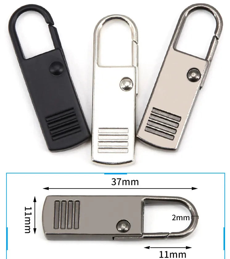 Instant Clip-On Metal Zipper Pulls