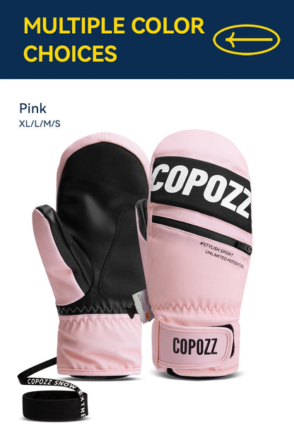 COPOZZ 3M Thinsulate Waterproof Ski Mittens