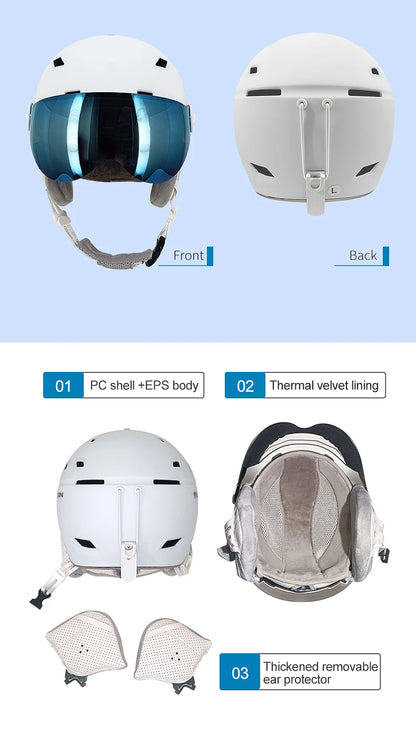 MOON Professional Ski & Snowboard Helmet (with Optional Visor)