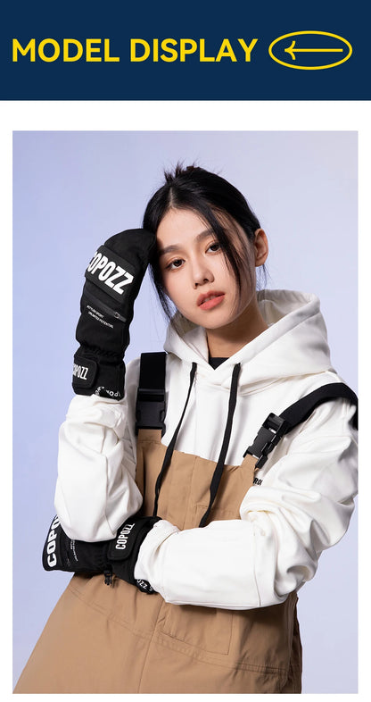 COPOZZ 3M Thinsulate Waterproof Ski Mittens