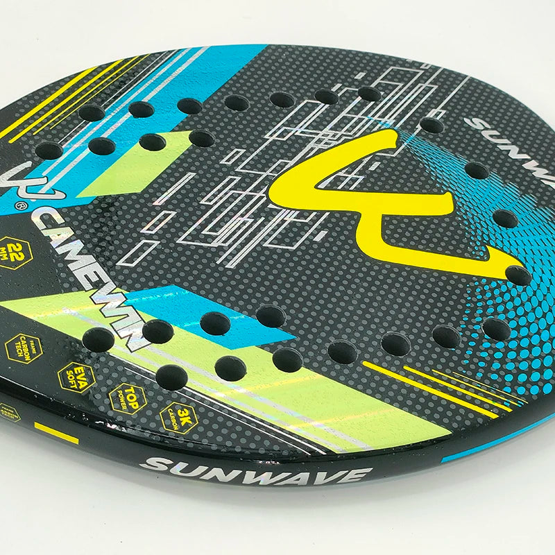 Camewin 3K Beach Tennis Racket - Full Carbon Fiber - Rough Surface