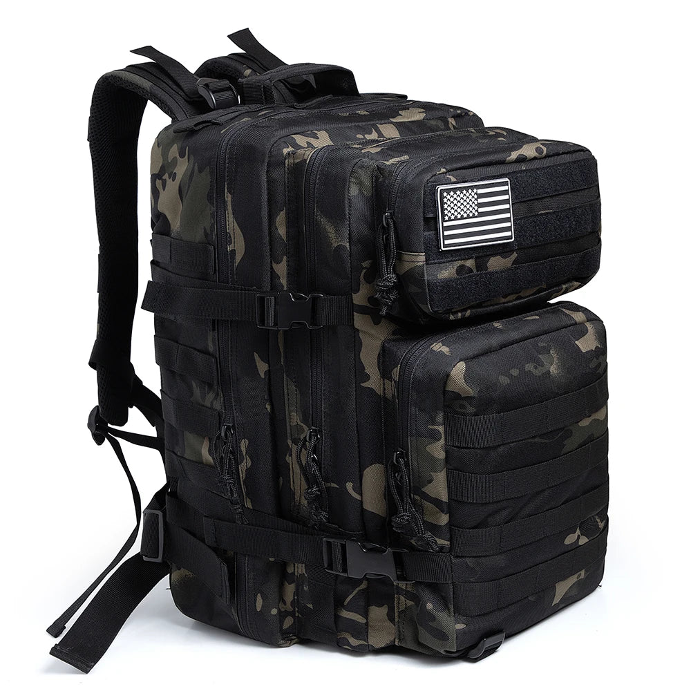 45L Tactical MOLLE Backpack for Hiking & Trekking