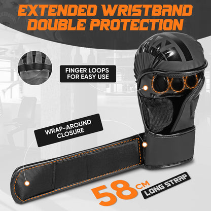 Extended Wrist Support MMA Sparring Gloves