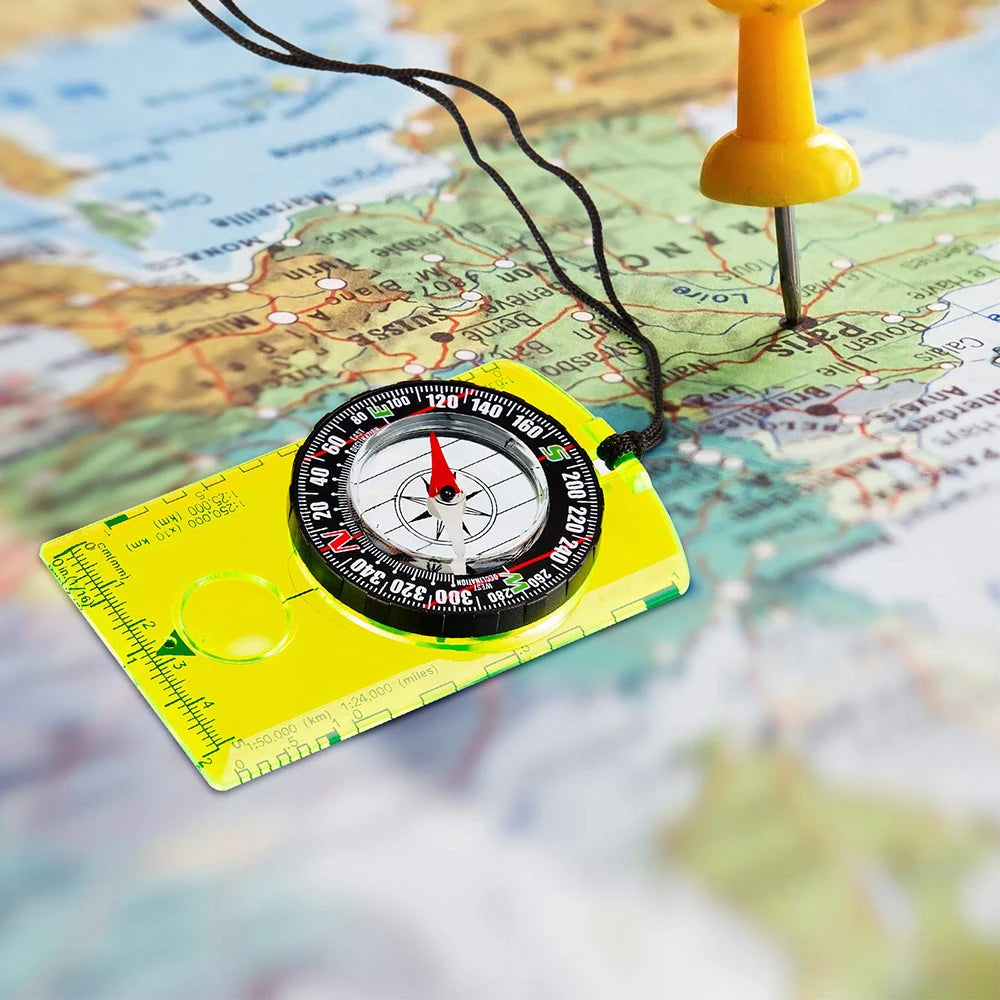 Professional Orienteering & Hiking Map Compass