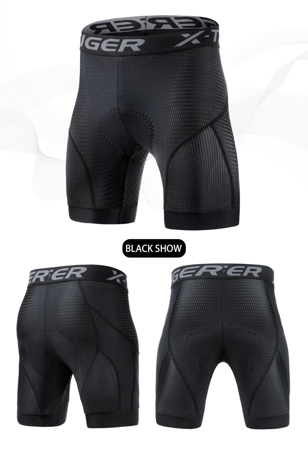 X-TIGER 5D Padded Cycling Underwear Shorts (6-Hour Support)