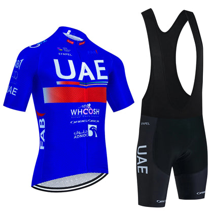 Pro-Team UAE Cycling Jersey & Bib Shorts Set (20D Gel Pad)