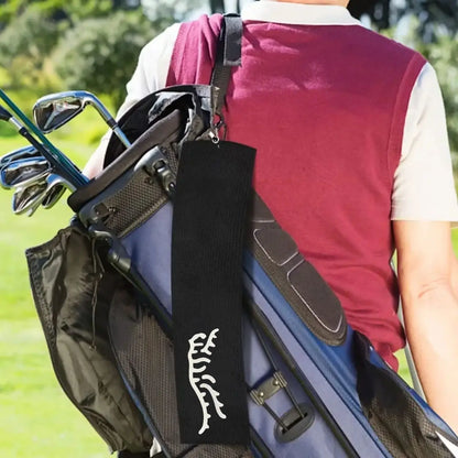 Embroidered Waffle-Weave Golf Towel