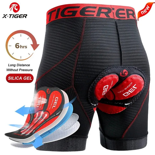X-TIGER 5D Padded Cycling Underwear Shorts (6-Hour Support)