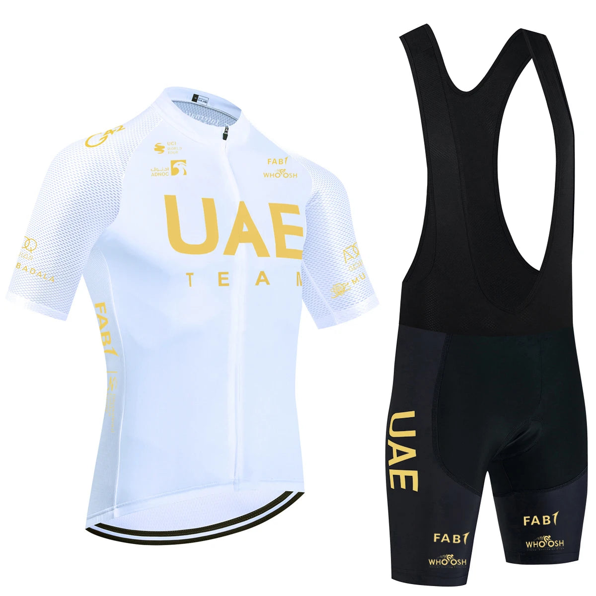 Pro-Team UAE Cycling Jersey & Bib Shorts Set (20D Gel Pad)