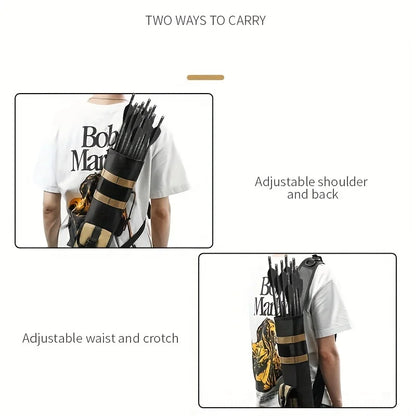 PSKOOK Convertible Archery Quiver (Back & Hip Carry)