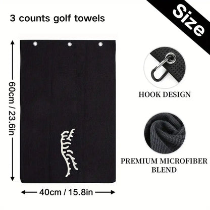 Embroidered Waffle-Weave Golf Towel