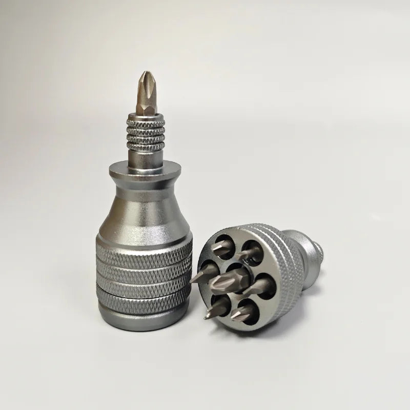 Compact 7-in-1 Aluminum Pocket Screwdriver