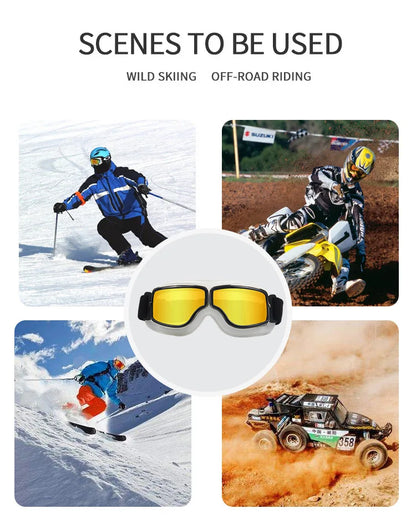 Vintage Leather Motorcycle & Ski Goggles