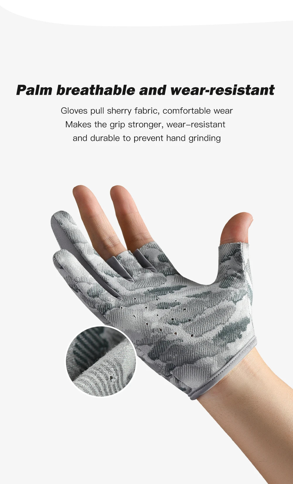 Three-Finger Breathable Fishing Gloves with UV Protection
