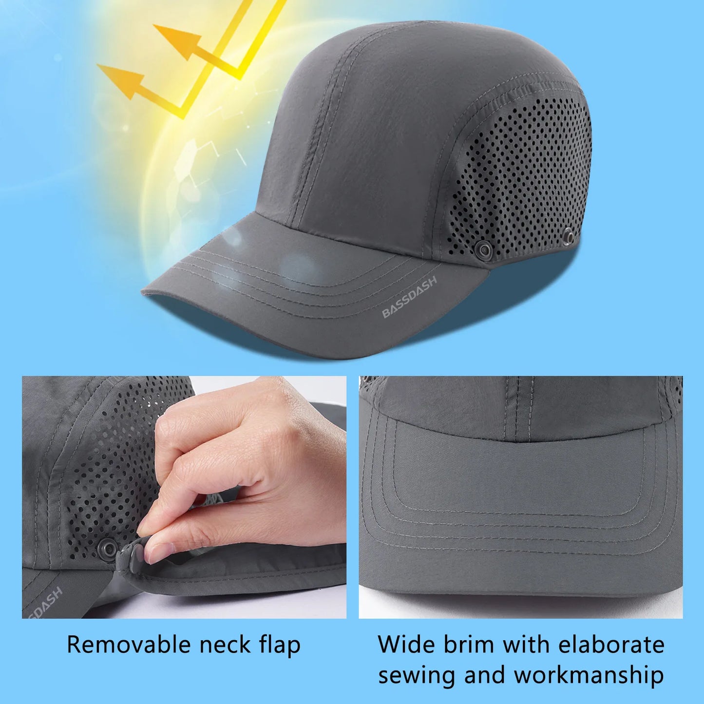 BASSDASH UPF 50+ Convertible Sun Hat