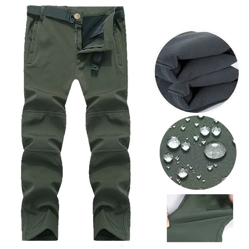Waterproof Fleece-Lined Softshell Jacket & Pants Set