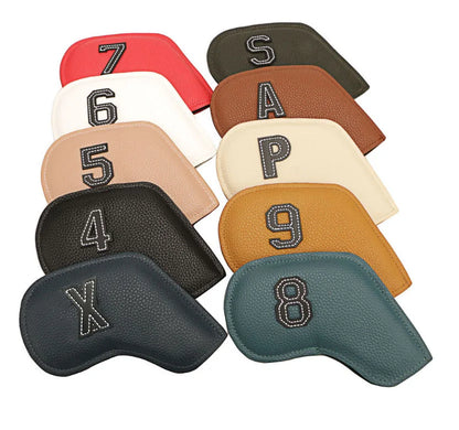 Premium PU Leather Iron Headcover Set
