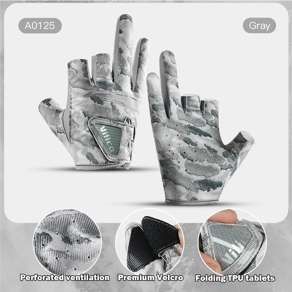 Three-Finger Breathable Fishing Gloves with UV Protection